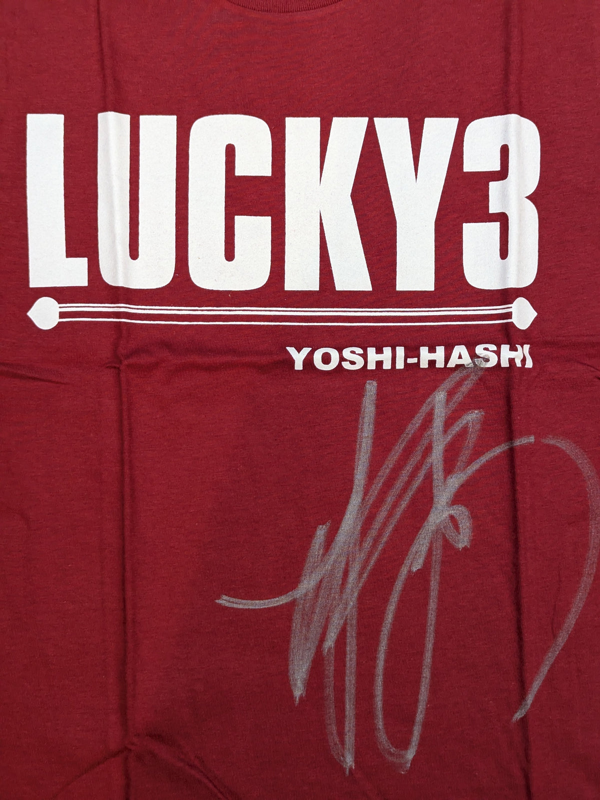 【直筆サイン入り】YOSHI-HASHI「LUCKY3」Tシャツ