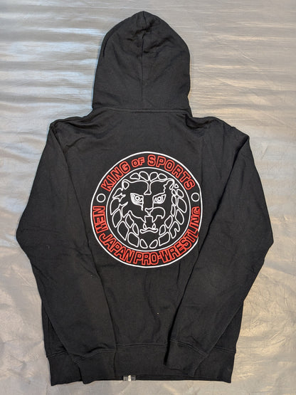 Lion Mark "JPN" Zip Hoodie  (Black)