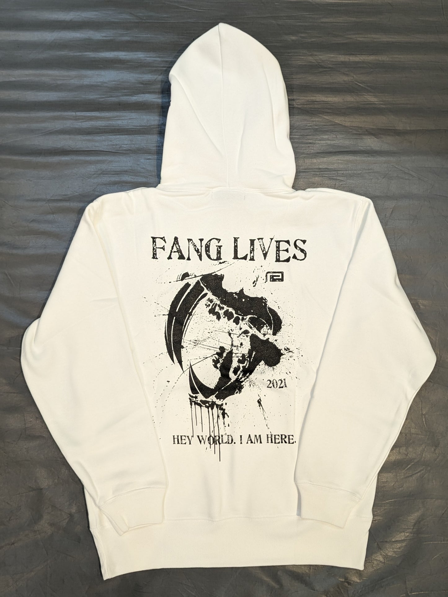 KENTA「FANG LIVES」スウェットパーカー②(ホワイト)