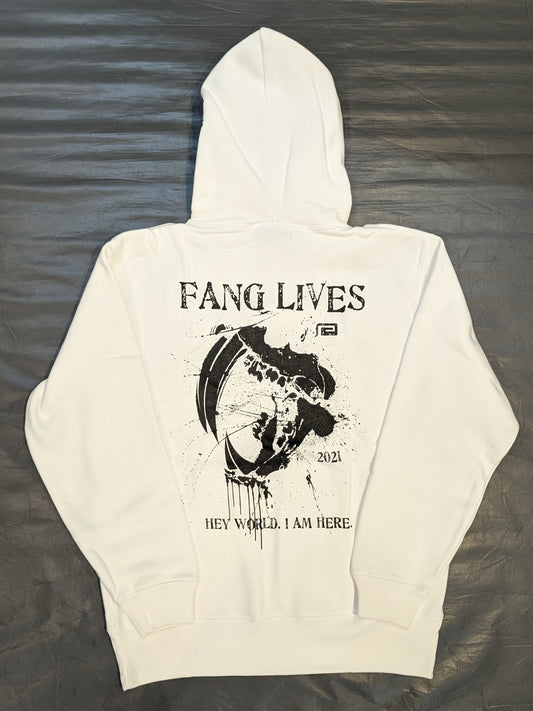 KENTA「FANG LIVES」スウェットパーカー②(ホワイト)