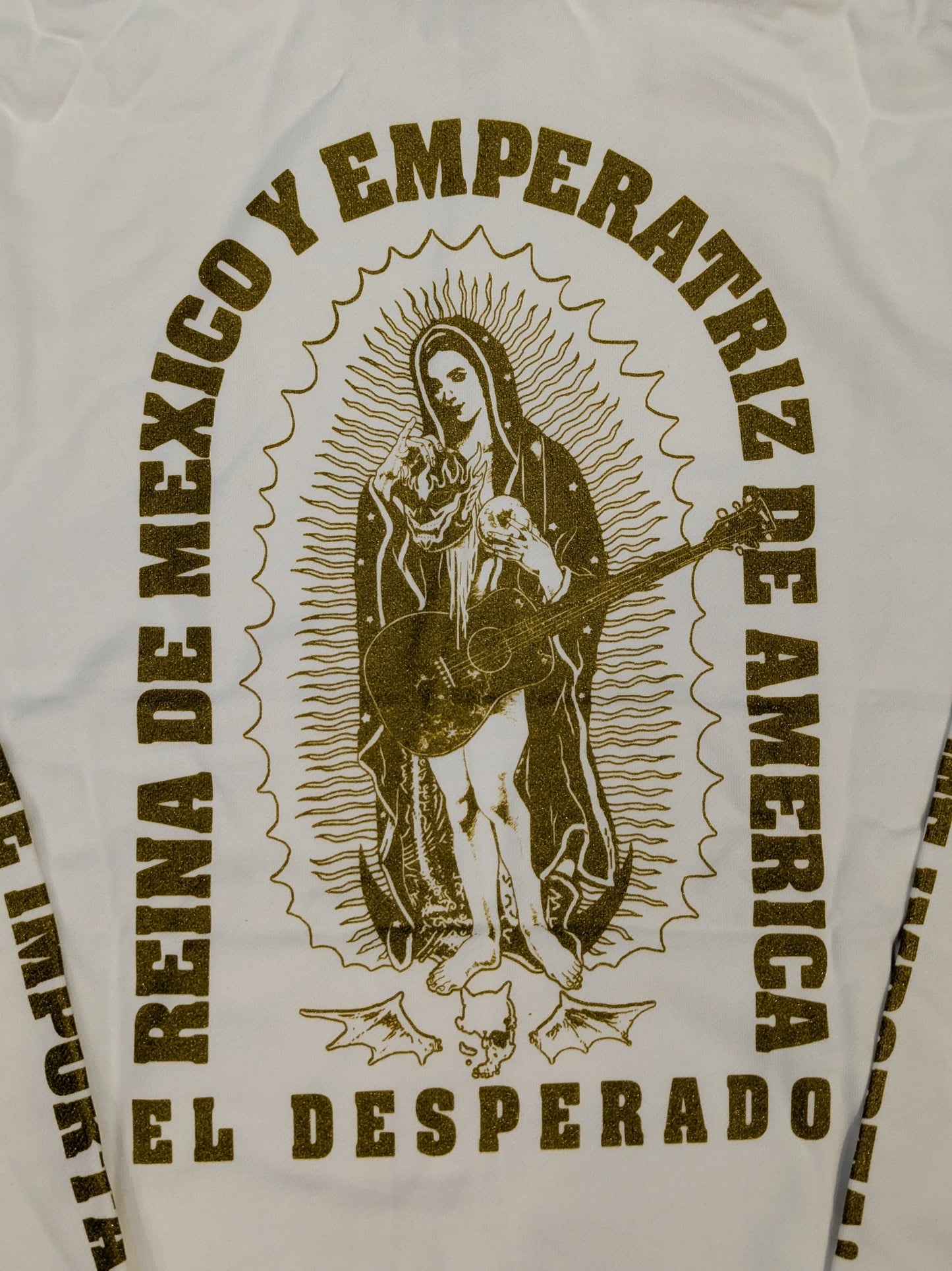 El Desperado "ESTILO MEXICANO" Pullover hoodie  (White×Gold)