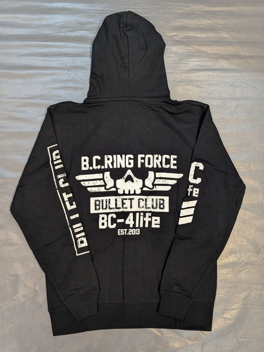 BULLET CLUB「RING FORCE」ジップパーカー①(ブラック)
