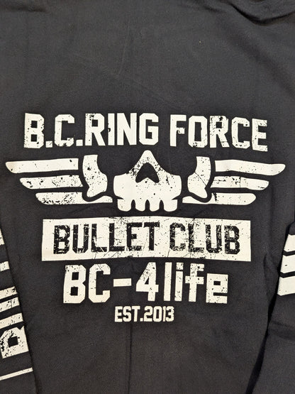 BULLET CLUB 'RING FORCE' Zip hoodie  (1) (Black)