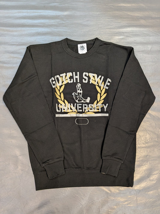 パイルドライバー原宿「GOTCH STYLE UNIVERSITY」スウェット①(宝ブラック)