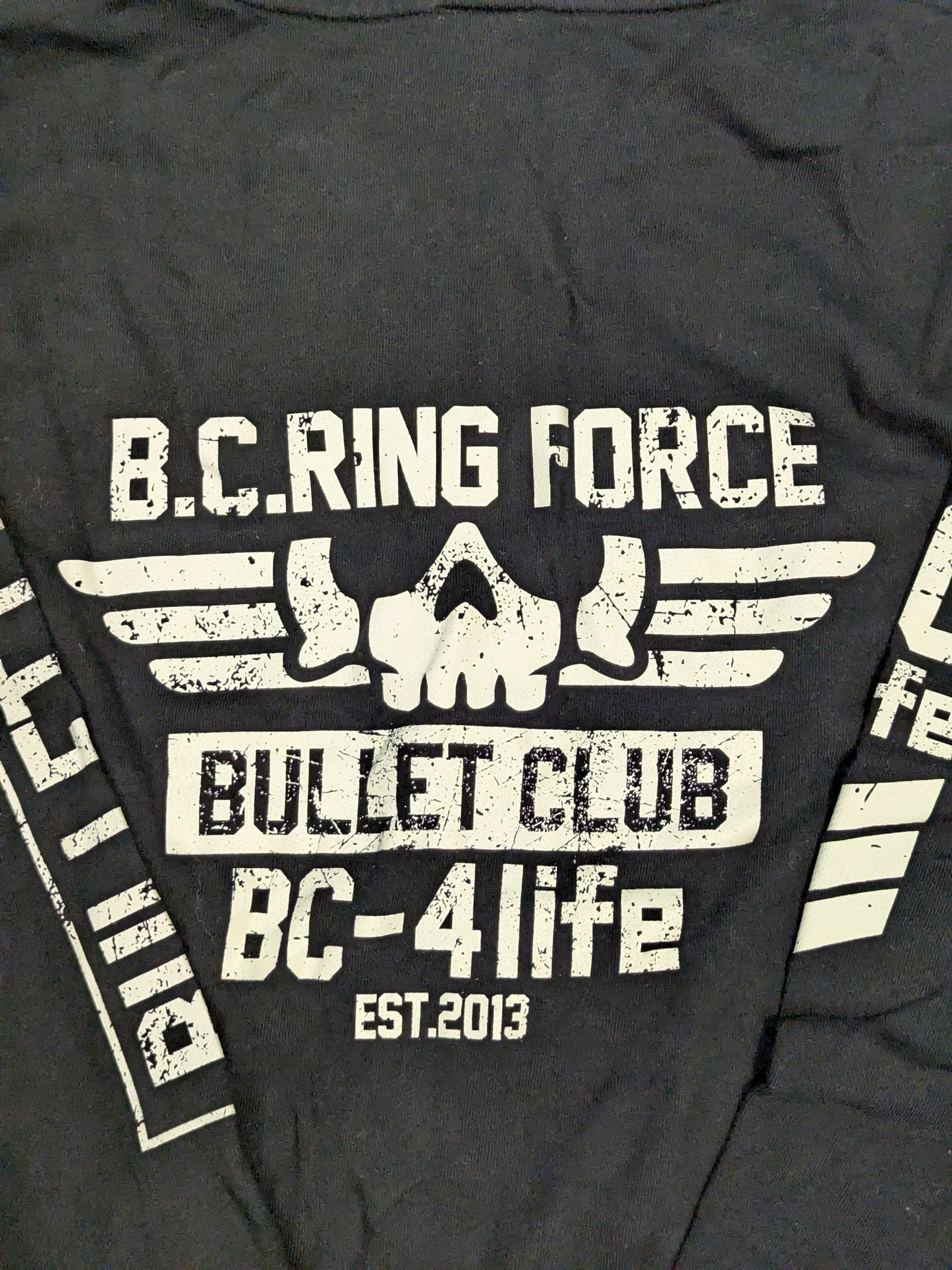 BULLET CLUB "RING FORCE" Zip Hoodie  (2) (Black)