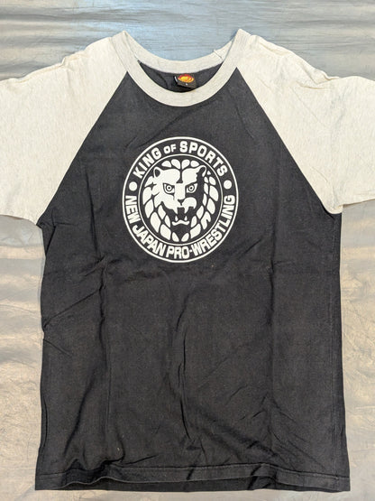 ライオンマーク ラグラン Tシャツ②(ブラック×グレー)