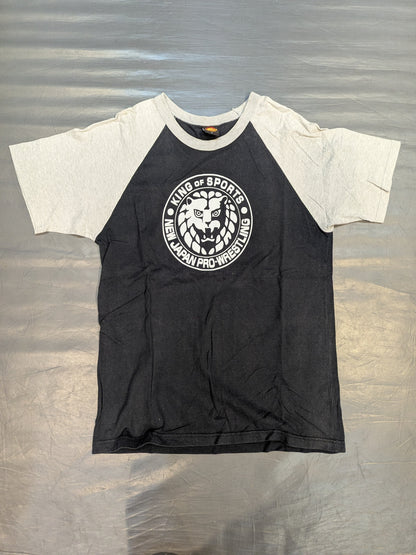 ライオンマーク ラグラン Tシャツ②(ブラック×グレー)