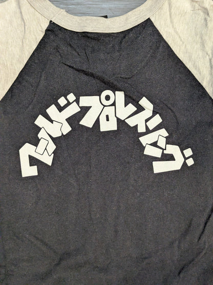 ライオンマーク ラグラン Tシャツ②(ブラック×グレー)