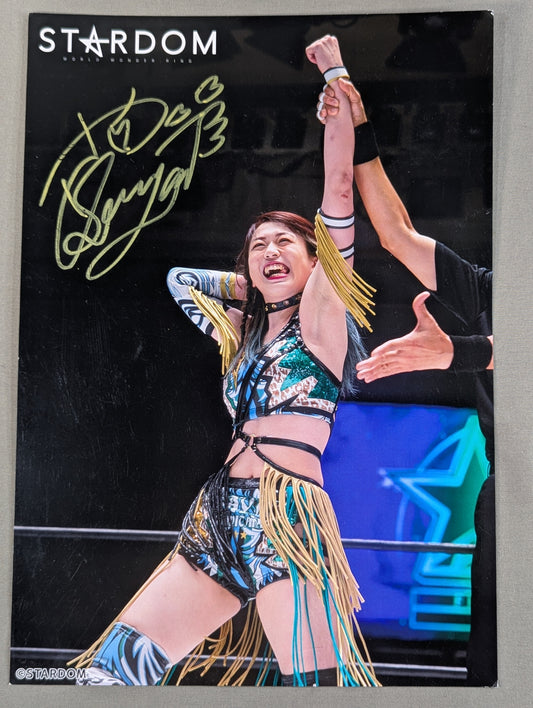 上谷沙弥 直筆サイン入り スターダムポートレート(D-6)
