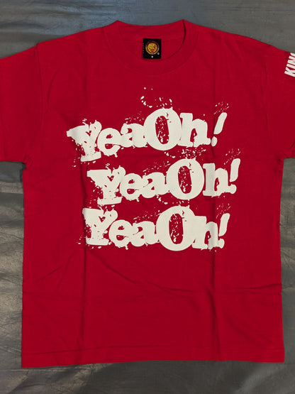 中邑真輔「YeaOh!×3」Tシャツ②(レッド)