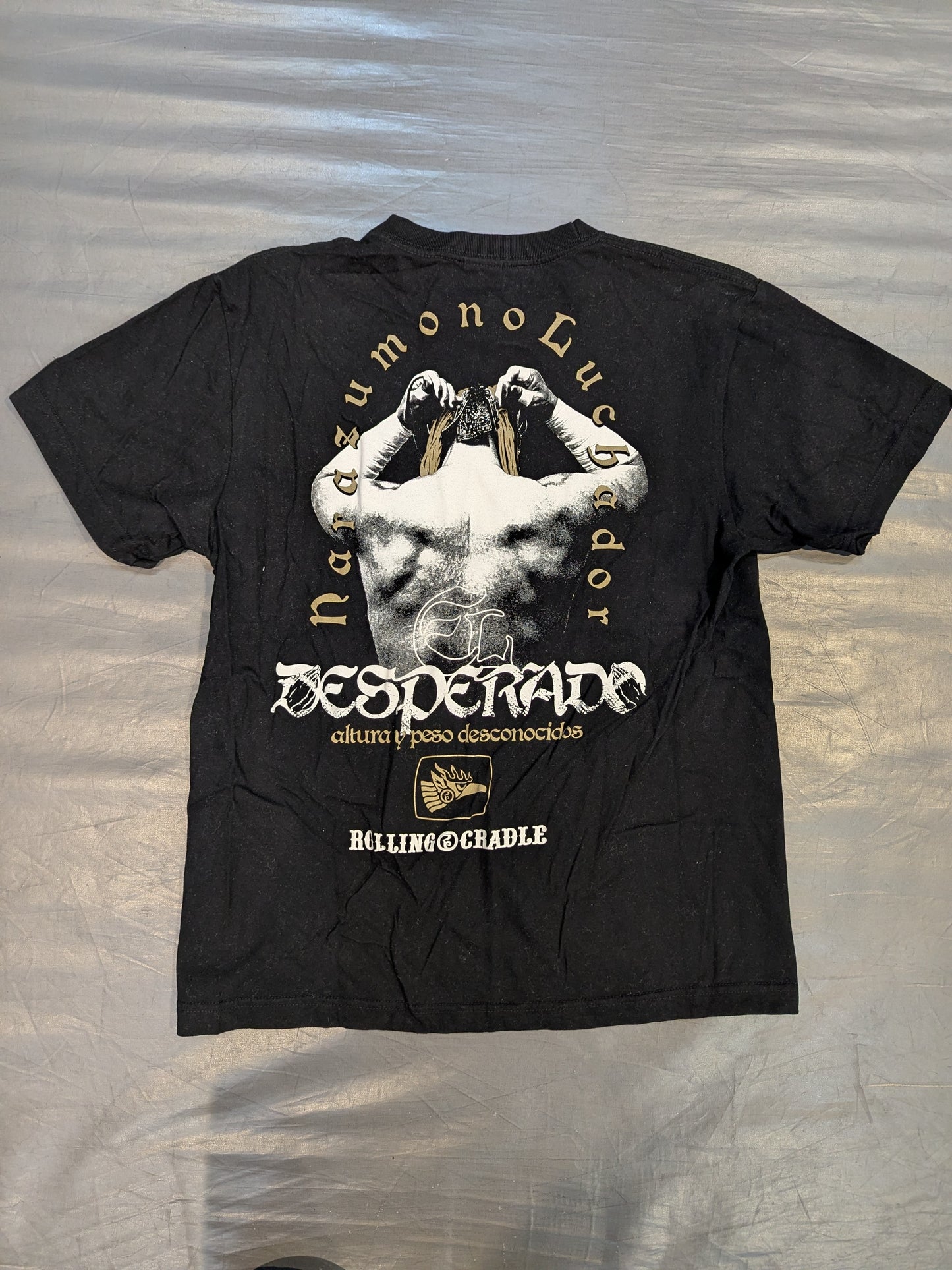 エル・デスペラード×ROLLING CRADLE コラボTシャツ④(ブラック×ゴールド)