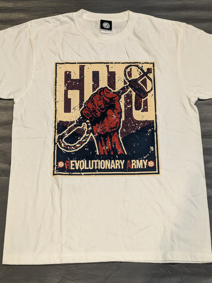後藤洋央紀「後藤革命軍」Tシャツ(ホワイト)