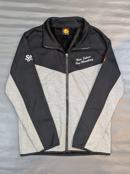 New Japan Pro Wrestling ×SOUL SPORTS Lion Mark  Micro Shaggy Zip hoodie  (Gray×Black)
