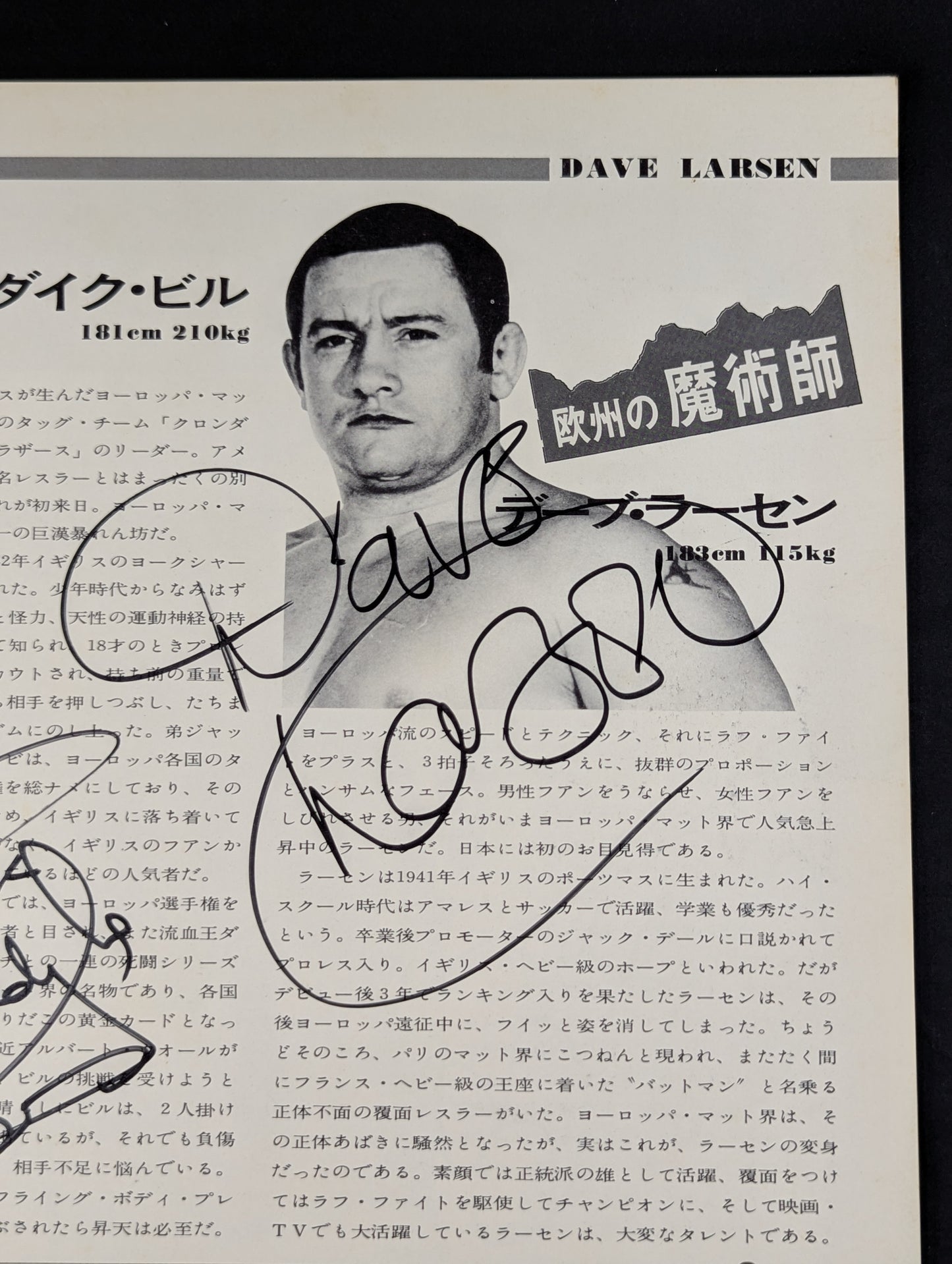 [20 hand signed autograph entries ・ Includes 8 photos】73 Big Winter Series
