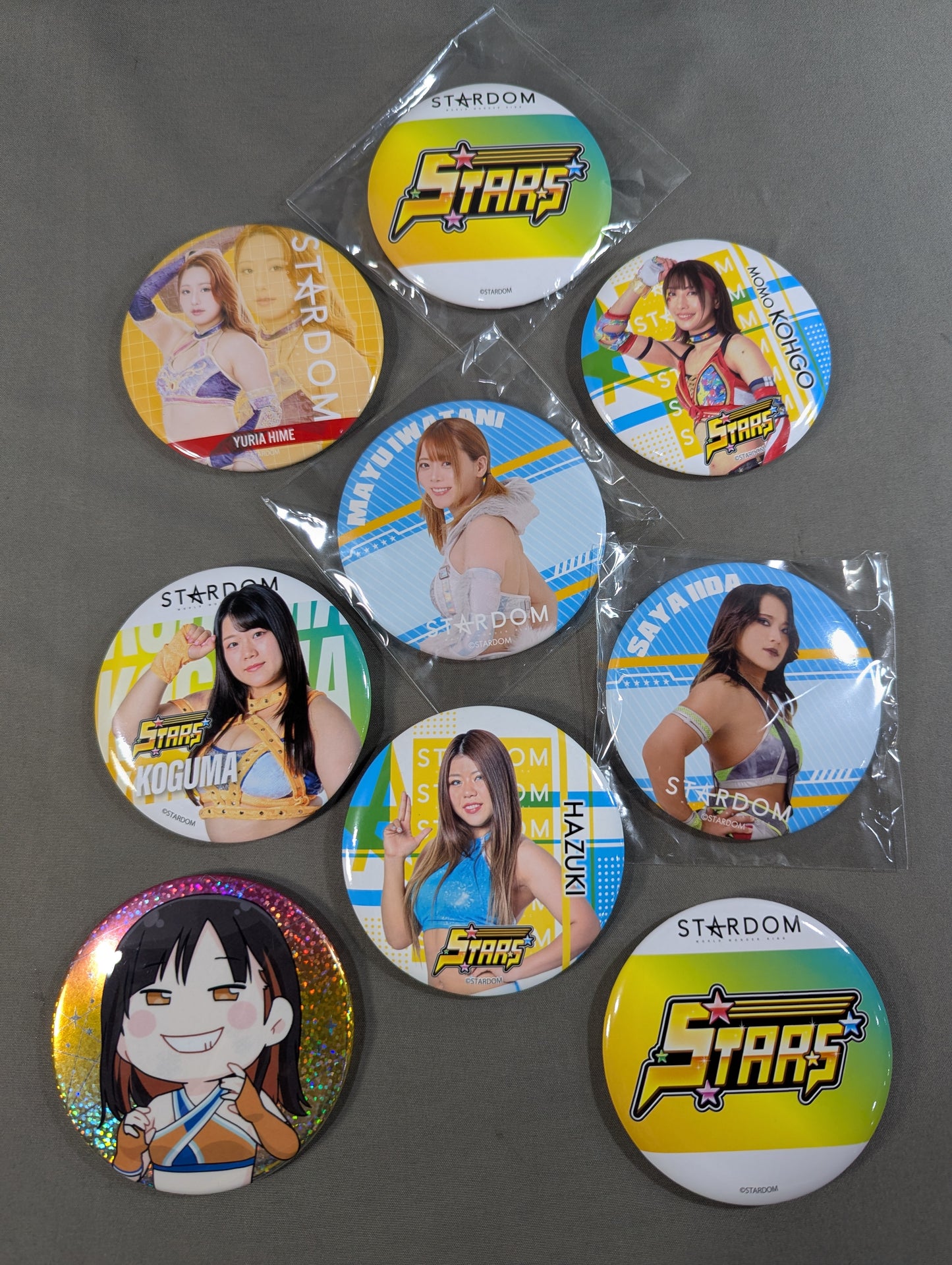 ★ fighters ★ from both new and old teams STARS PinBack button set