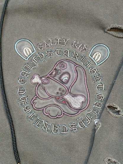 STARLIGHT KID ×GALFY Starlight Puppy hoodie  (Bitter)