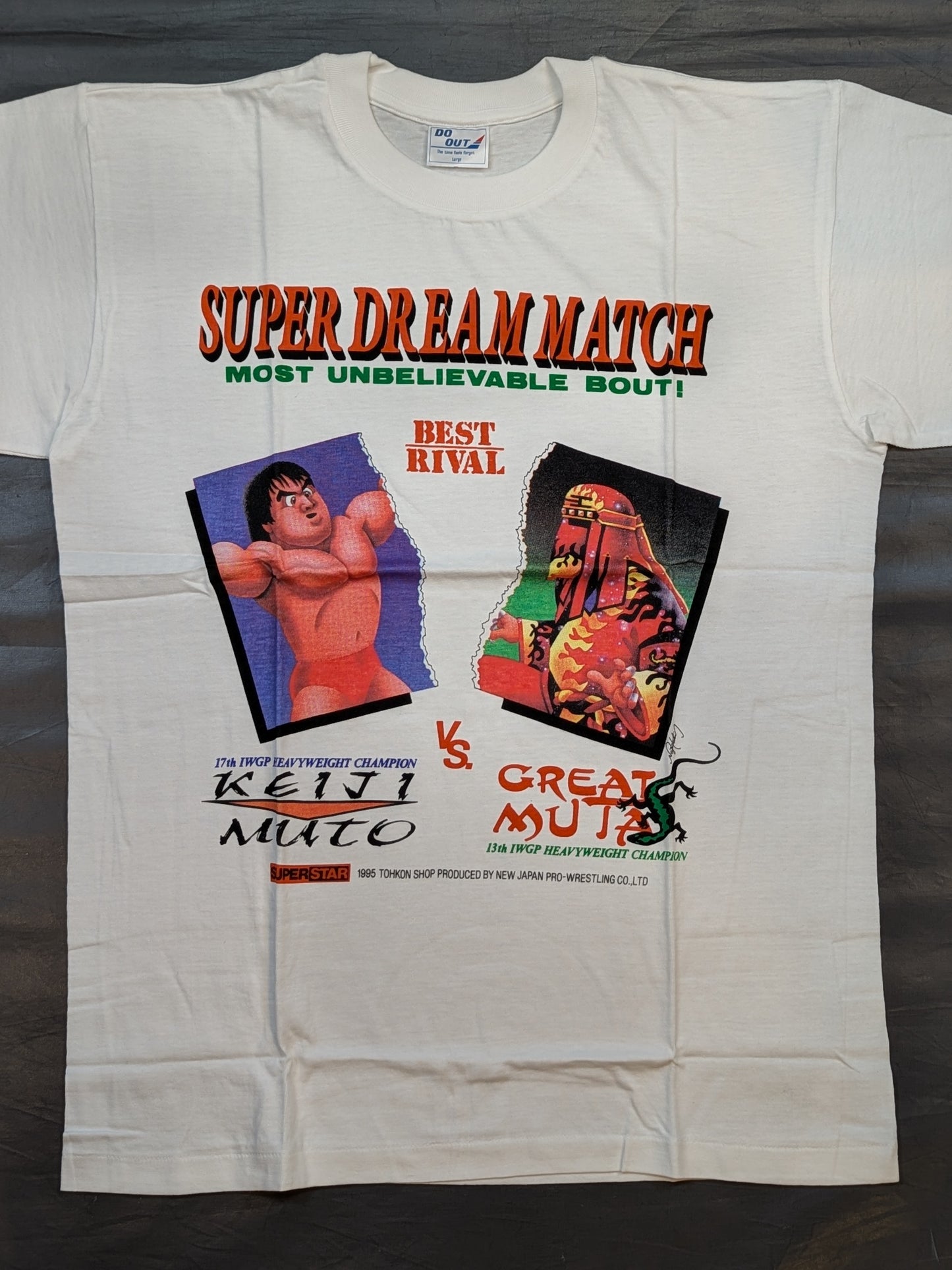 Muto Keiji vs. Great Muta "SUPER DREAM MATCH" Nagatoshi Sakai Illustration T-shirt