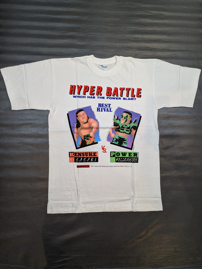 Kensuke Sasaki vs. Power Warrior "HYPER BATTLE" Nagatoshi Sakai Illustration T-shirt