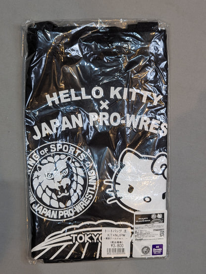 Hello Kitty ×New Japan Pro Wrestling × Tokyo Dome Tote Bag (Black)