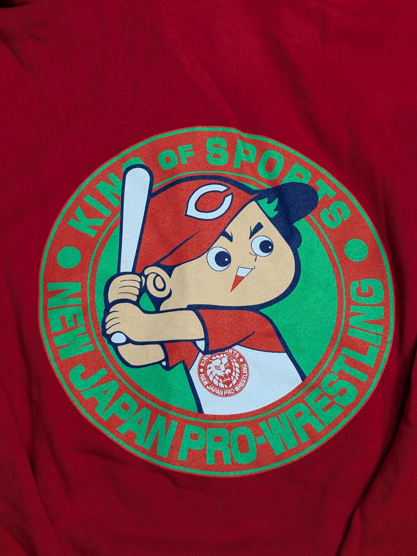 NJPW× Hiroshima Toyo Carp Collaboration Zip hoodie  (Red)
