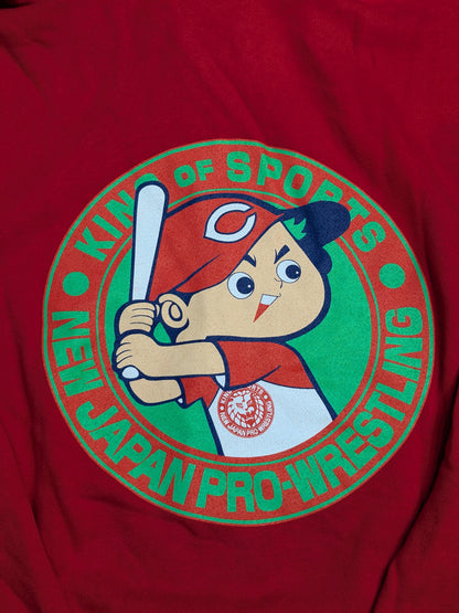 NJPW× Hiroshima Toyo Carp Collaboration Zip hoodie  (Red)