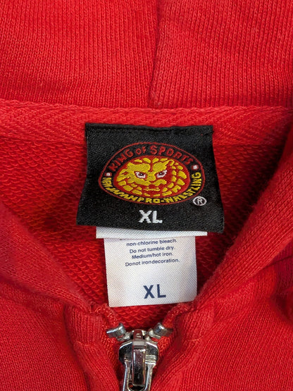 NJPW× Hiroshima Toyo Carp Collaboration Zip hoodie  (Red)