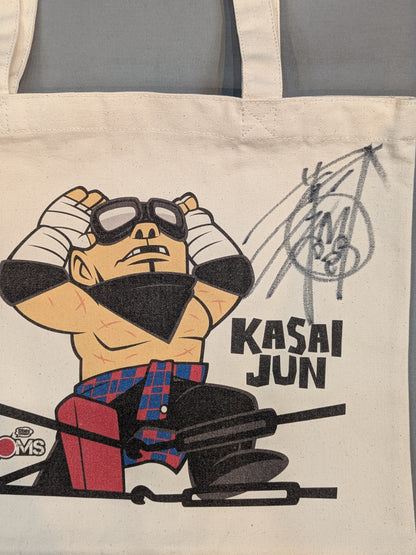 【hand signed autograph】 Jun Kasai  Illustrated Tote Bag