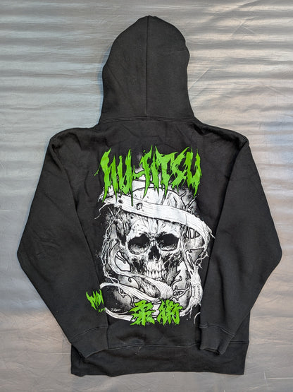 MARRION 'Jiu-Jitsu' Pullover hoodie  (2) (Black×Green)