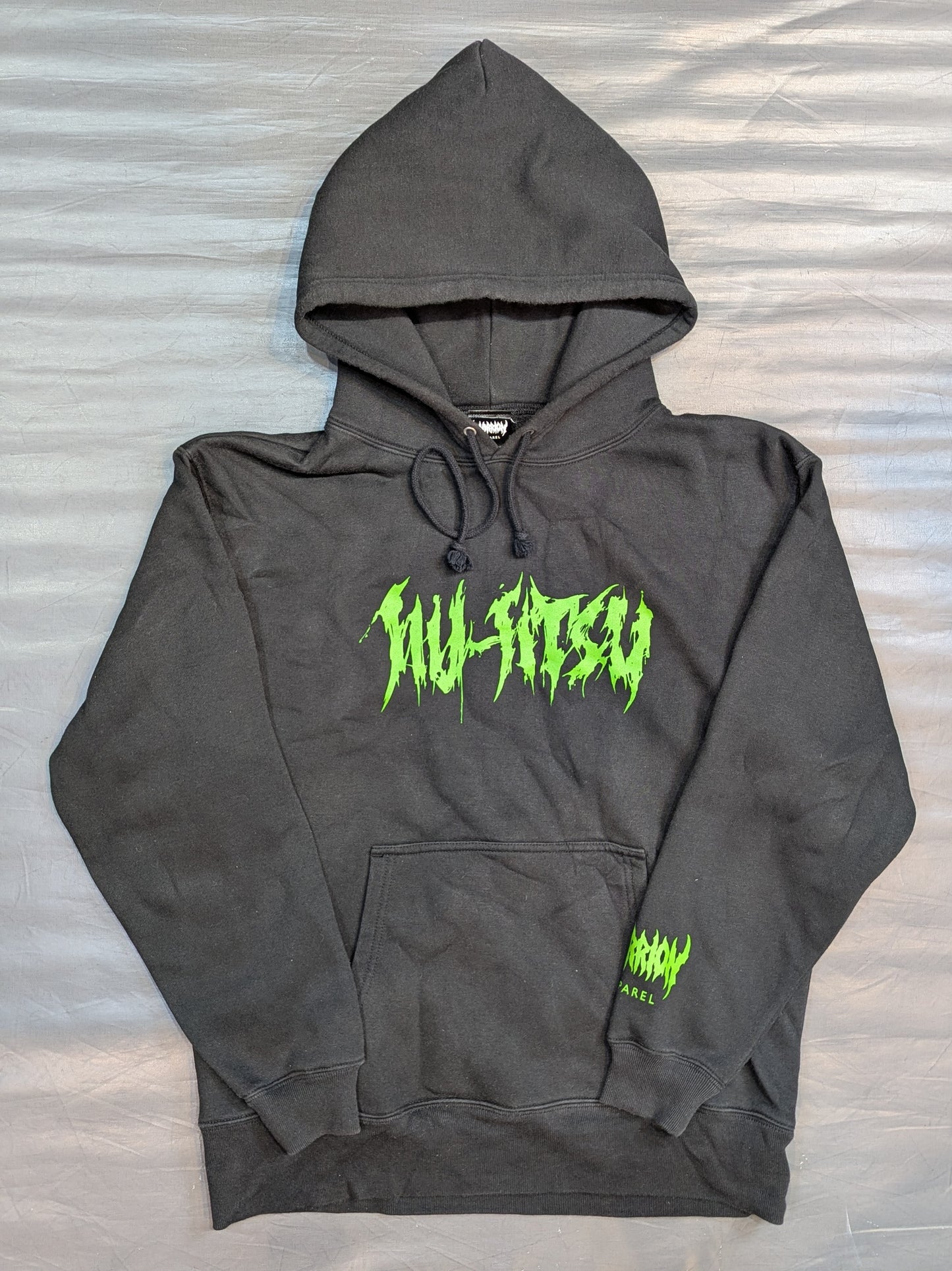 MARRION 'Jiu-Jitsu' Pullover hoodie  (2) (Black×Green)