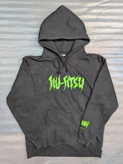 MARRION 'Jiu-Jitsu' Pullover hoodie  (2) (Black×Green)