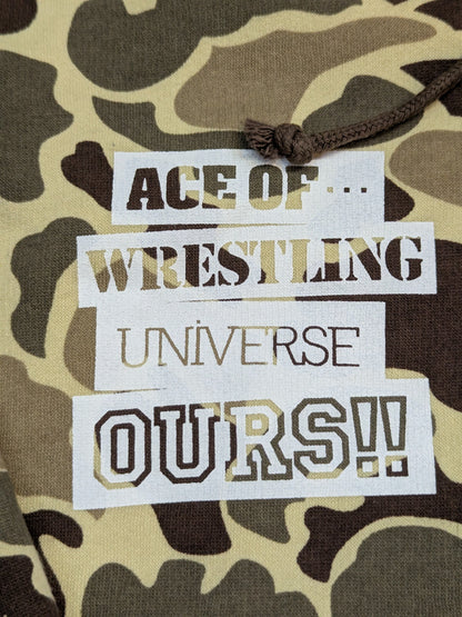 Hiroshi Tanahashi  "ACE OF" Pullover Hoodie  (camouflage pattern)