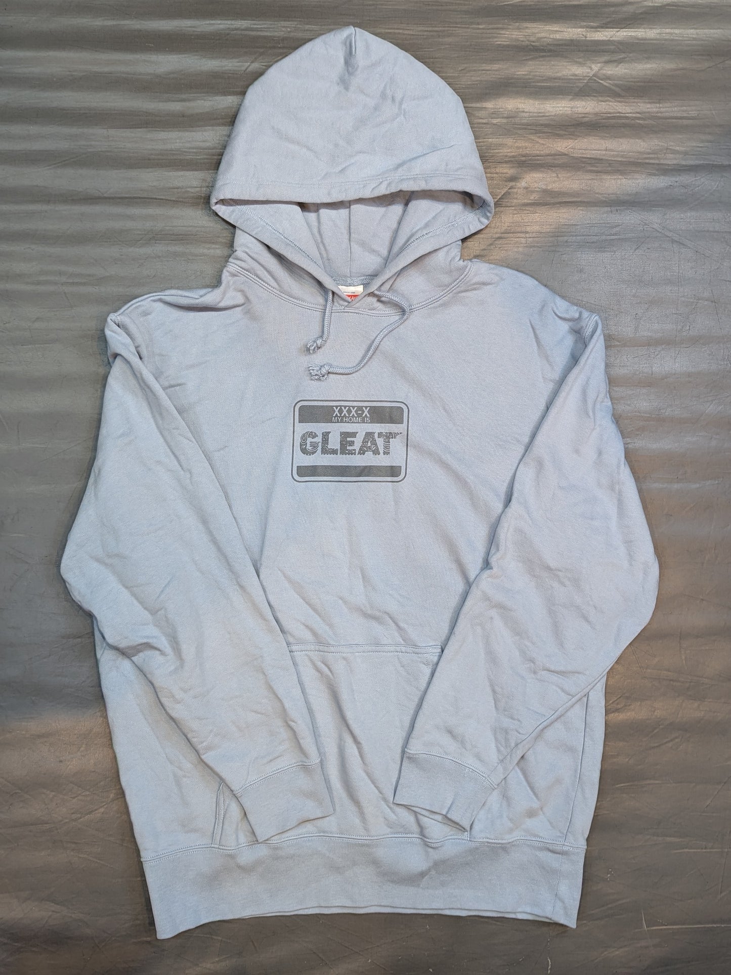 T-Hawk "GLEAT ×X-LAB3" Big Size Pullover hoodie  (Light Blue)