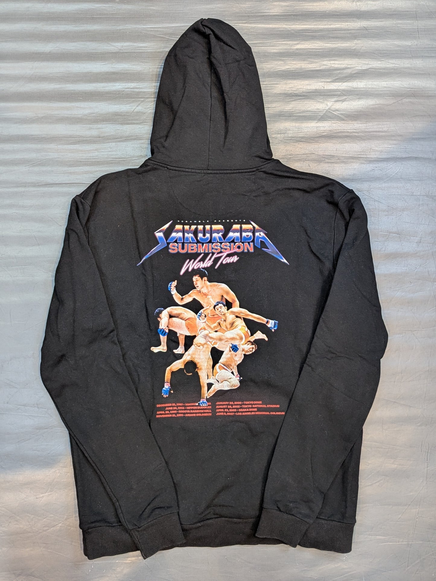 Kazushi Sakuraba ×SCRAMBLE 'World Tour' Collaboration Pullover hoodie  (Black)