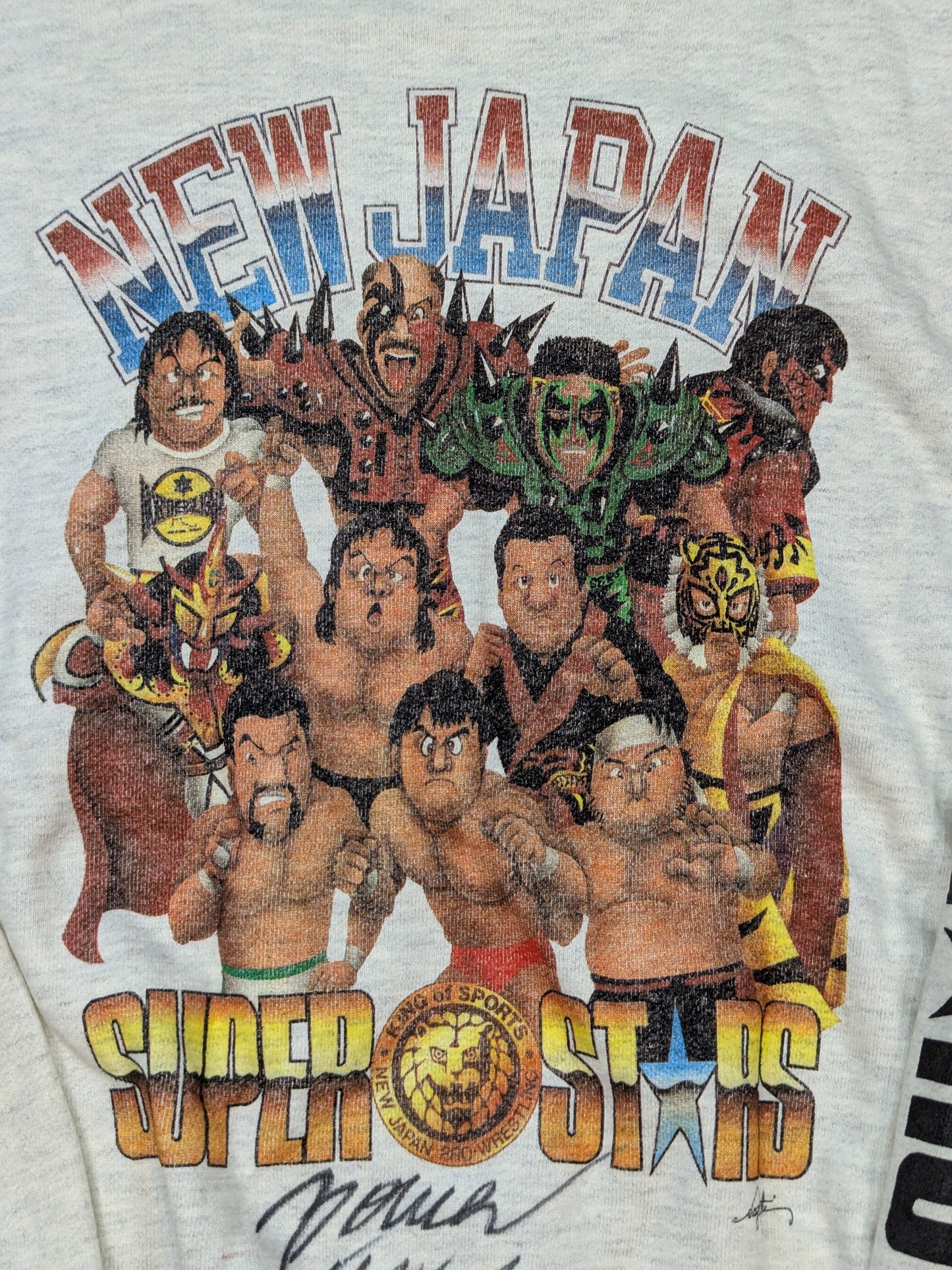 【パワー・ウォリアー 直筆サイン入り】NEW JAPAN SUPER STARS 坂井永年氏イラストトレーナー