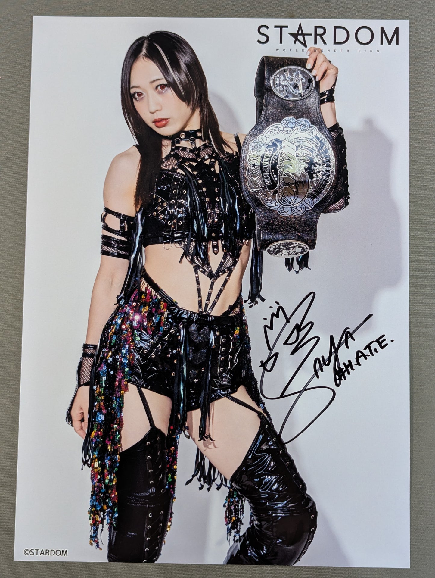 ★WAVE★ 上谷沙弥 直筆サイン入り スターダムポートレート(D-9)