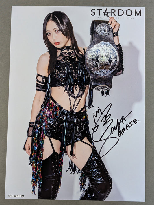 ★WAVE★ Saya Kamitani  hand signed autograph Stardom Pro-Photo (D-9)