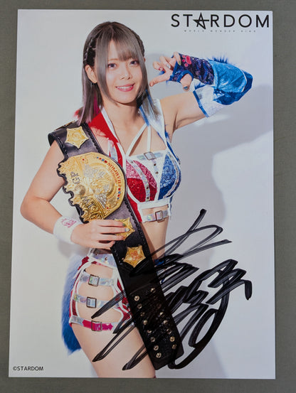 ★IWGP★ 岩谷麻優 直筆サイン入り スターダムポートレート(C-1)