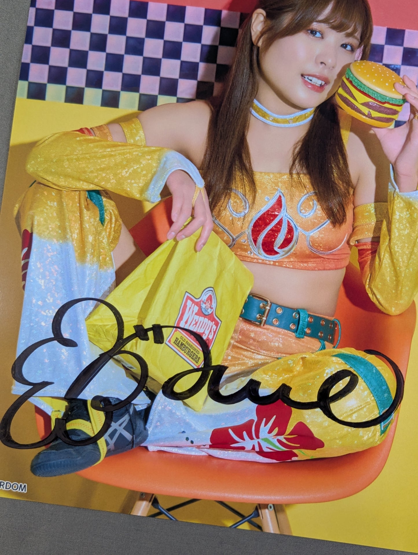 金屋あんね 直筆サイン入り スターダムポートレート(A-4)
