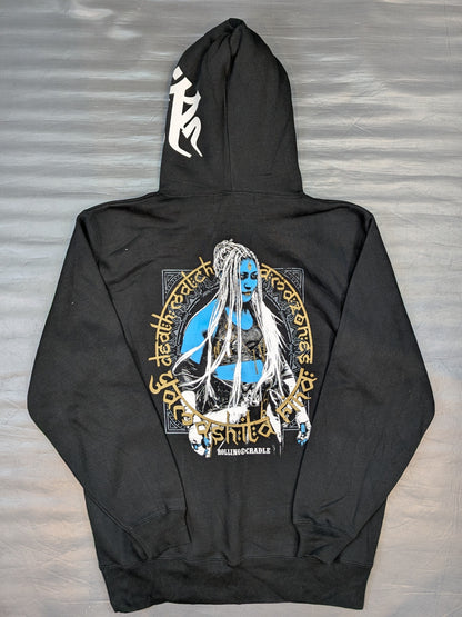 Rina Yamashita ×ROLLING CRADLE "Curly" Collaboration Pullover hoodie  (Black)