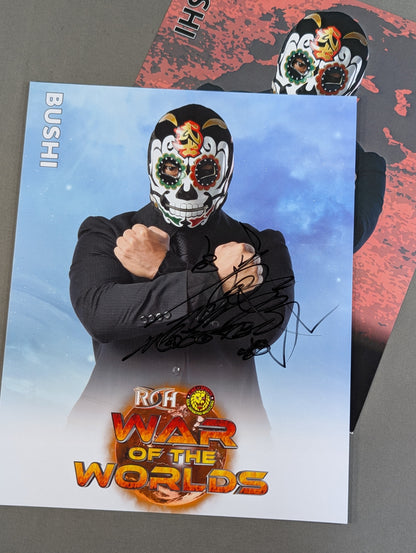 ★ROH×NJPW★ WAR OF THE WORLD BUSHI 直筆サイン入り ポートレート