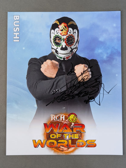 ★ROH×NJPW★ WAR OF THE WORLD BUSHI 直筆サイン入り ポートレート