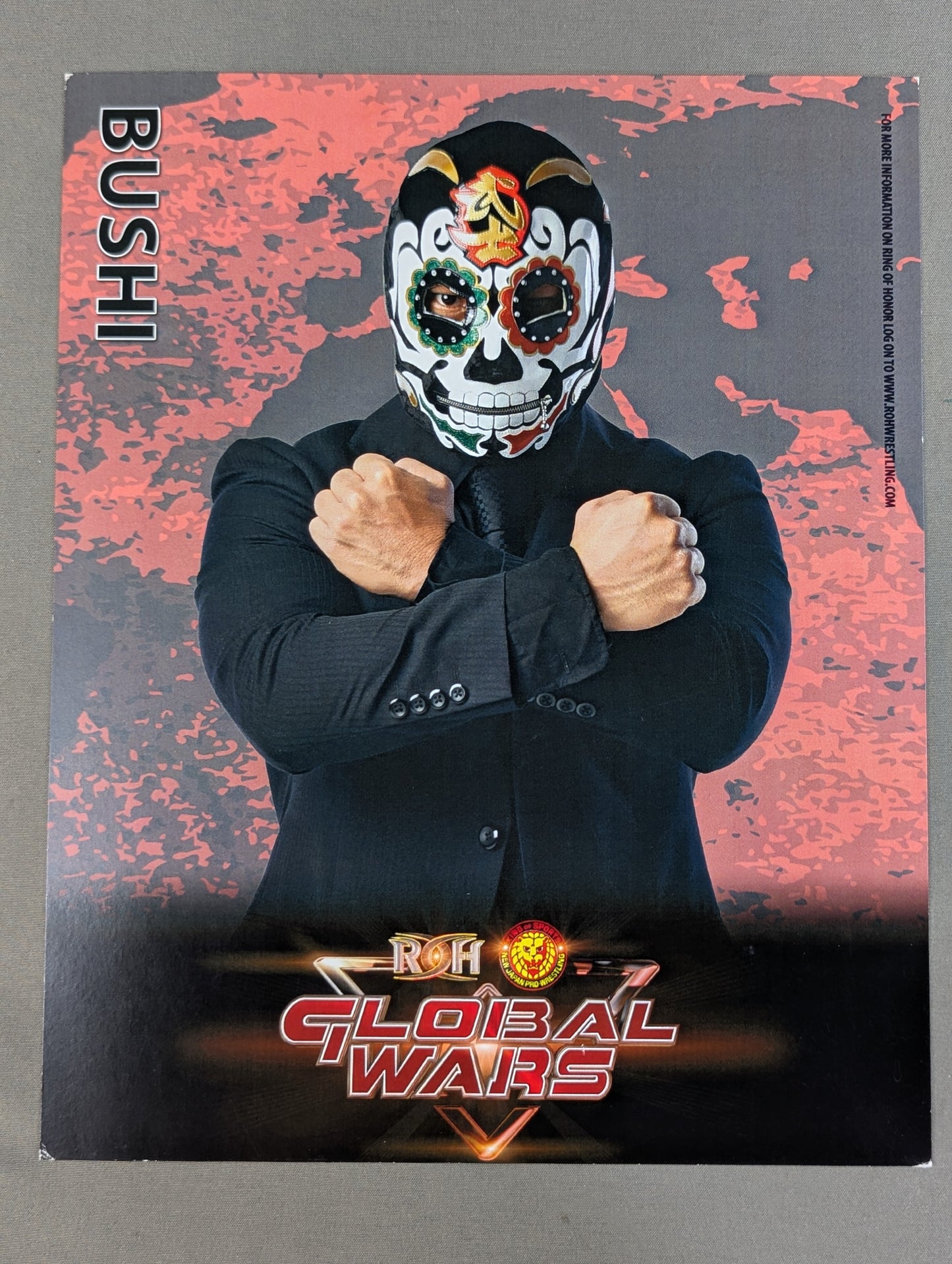 ★ROH×NJPW★ WAR OF THE WORLD BUSHI 直筆サイン入り ポートレート