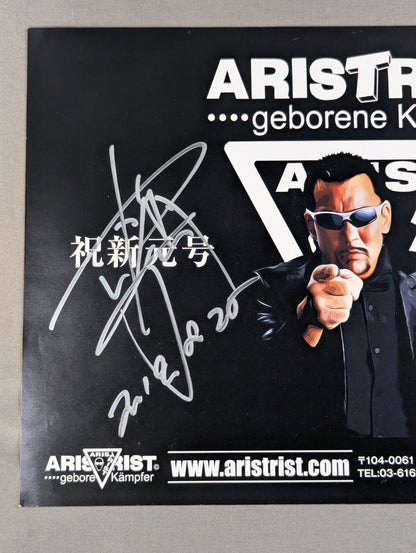 Masahiro Chono & Davey Boy Smith Jr 2 hand signed autographs  Pro-Photo (Flyer)