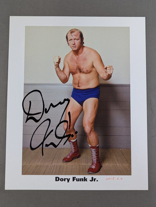 Dory Funk Jr.  hand signed autograph Pro-Photo (B-2)