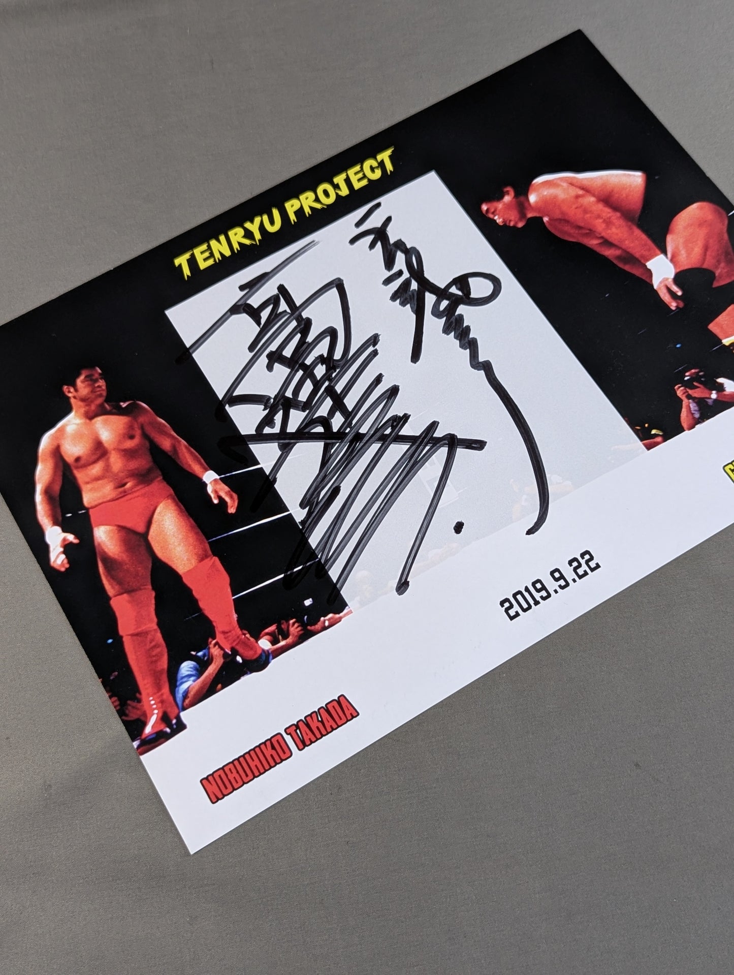 Tenryu Genichiro  VS Nobuhiko Takada hand signed autograph Pro-Photo 