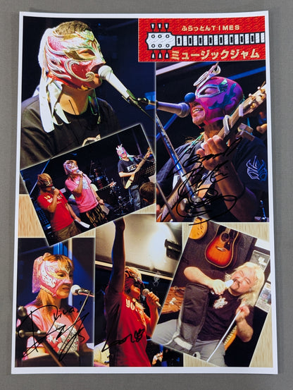 【hand signed autograph】 HAYABUSA  & Bolshoi Kid & Ray & Leon Pro-Photo