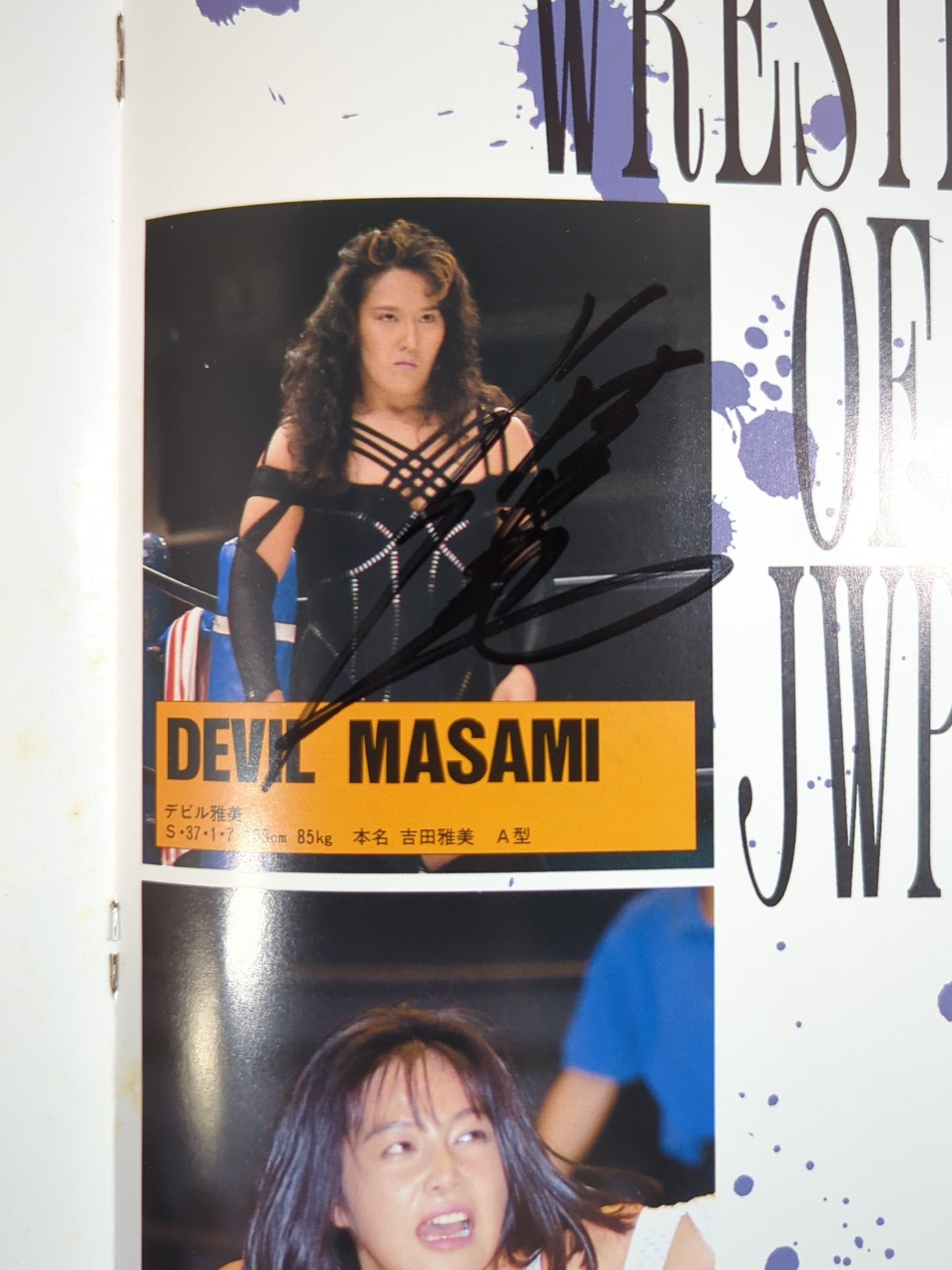 [Devil Masami hand signed autograph  and ticket stub included] JWP / OFFICIAL PAMPHLET Vol.4