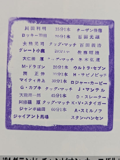 84グランド・チャンピオン・カーニバルⅢ