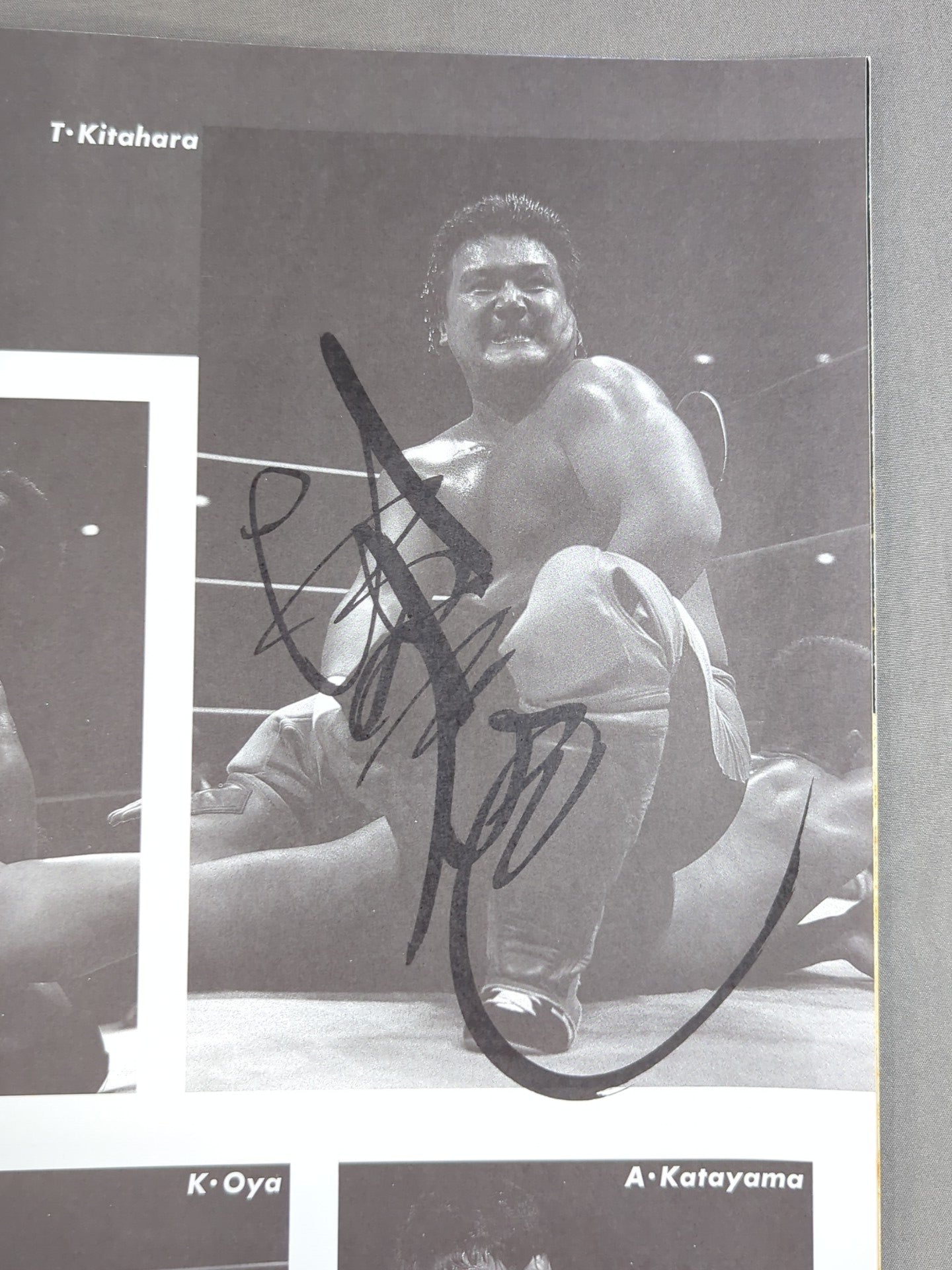 [4 fighters hand signed autograph ] SWS / Super Dragon Fierce Battle