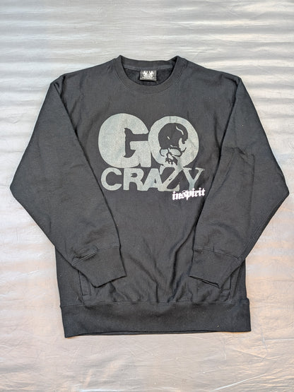 INSPIRIT「GO CRAZY」スウェットトレーナー(ブラック)